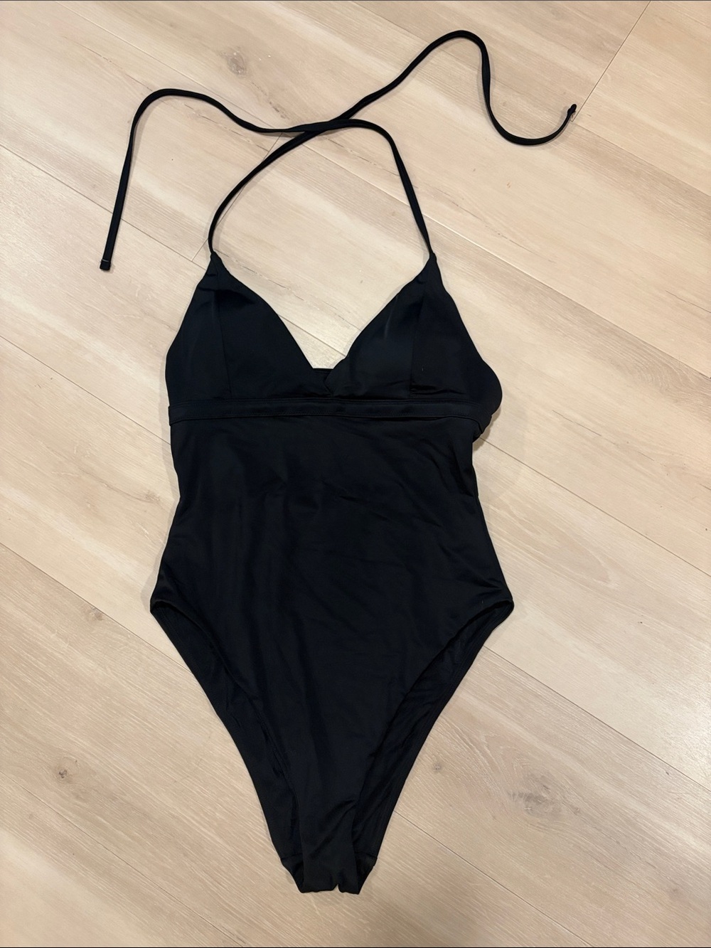 Andie Black Halter One-Piece Swimsuit